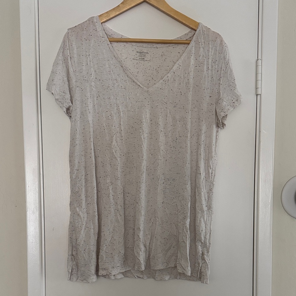 Motherhood Maternity Speckled Short Sleeve Top - Nursing